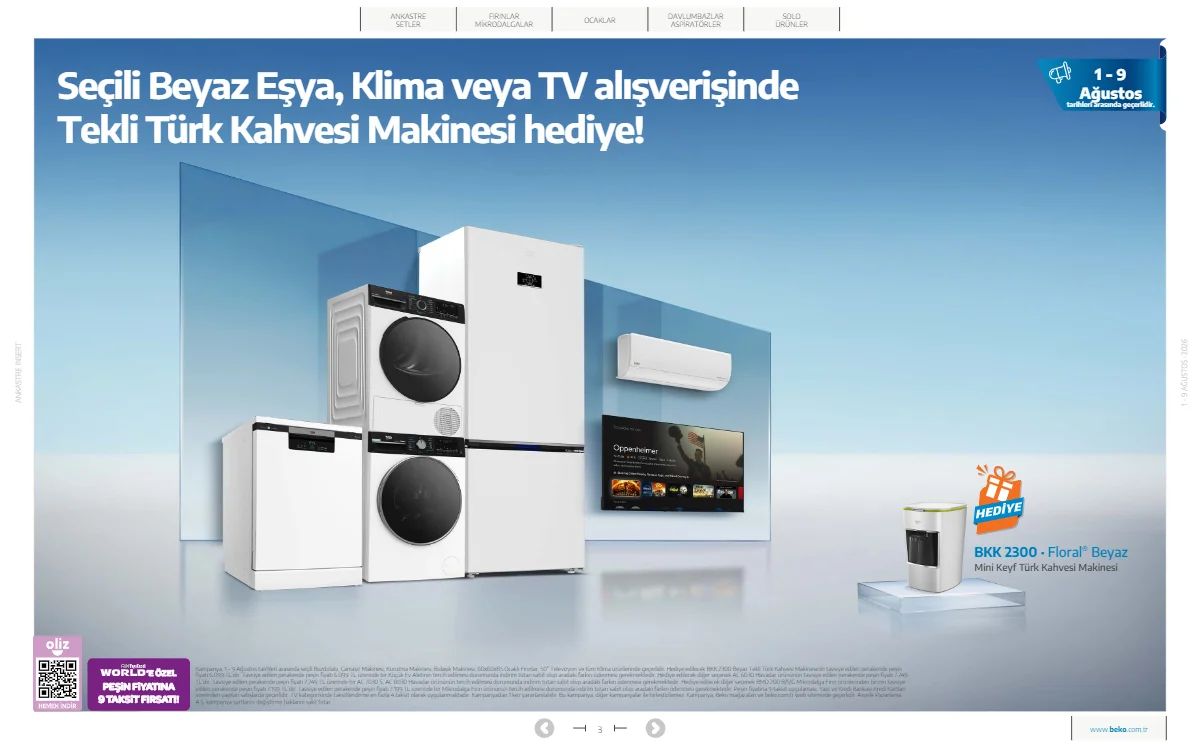 1 Ağustos Beko Kataloğu 2026 Sayfa 3