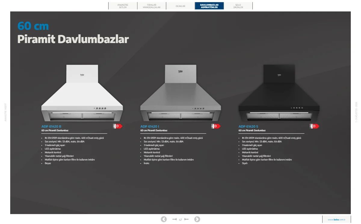 1 Ağustos Beko Kataloğu 2026 Sayfa 47