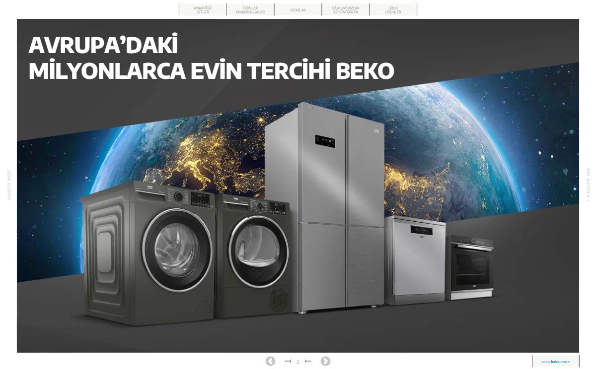 1 Ağustos Beko Kataloğu 2026 Sayfa 2
