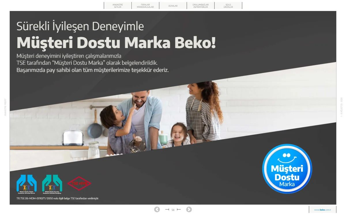 1 Ağustos Beko Kataloğu 2026 Sayfa 58