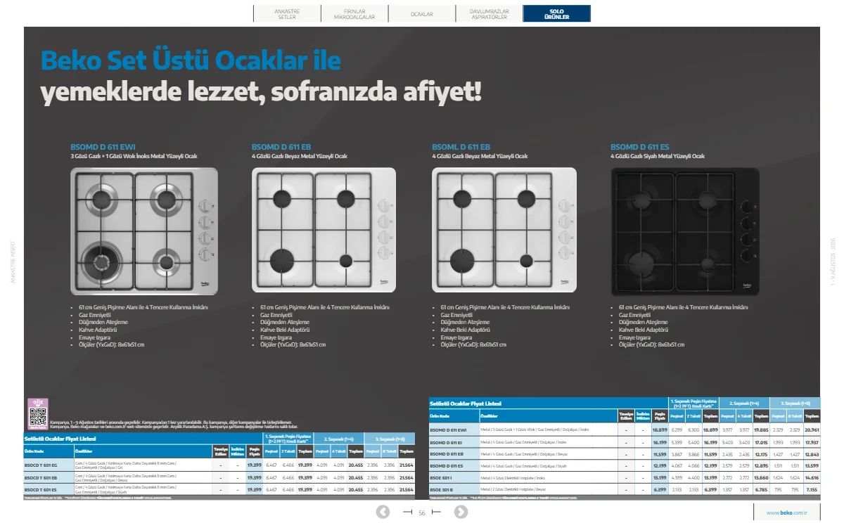 1 Ağustos Beko Kataloğu 2026 Sayfa 56