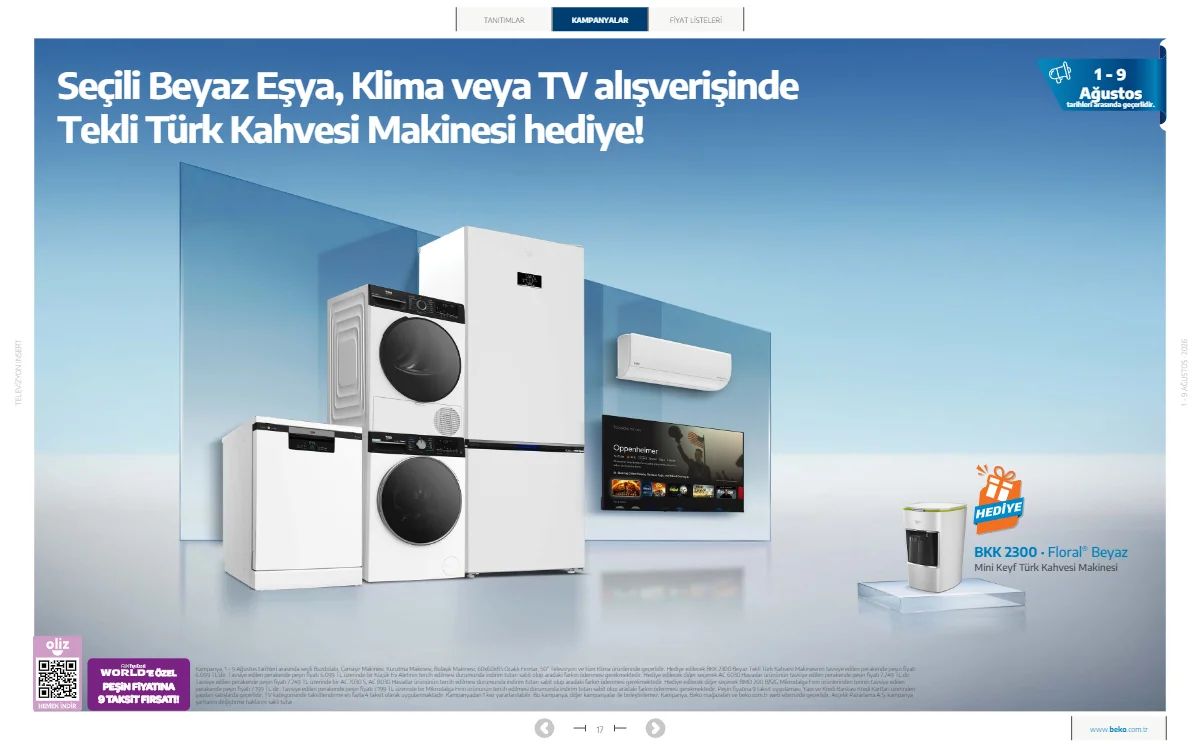 1 Ağustos Beko Kataloğu 2026 Sayfa 17