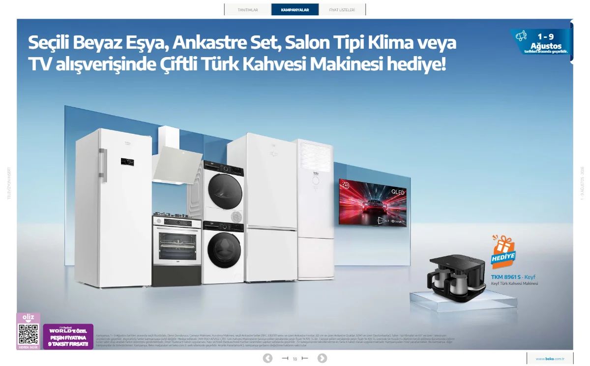 1 Ağustos Beko Kataloğu 2026 Sayfa 18