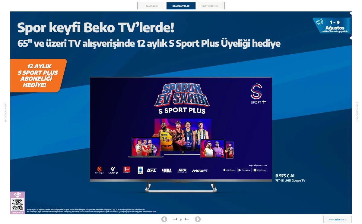 1 Ağustos Beko Kataloğu 2026 Sayfa 24