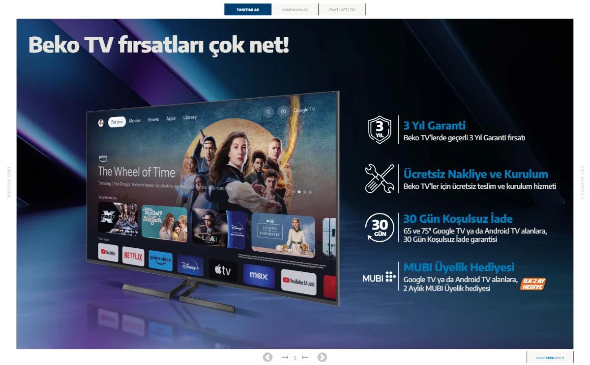 1 Ağustos Beko Kataloğu 2026 Sayfa 5