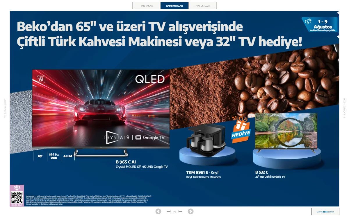 1 Ağustos Beko Kataloğu 2026 Sayfa 19