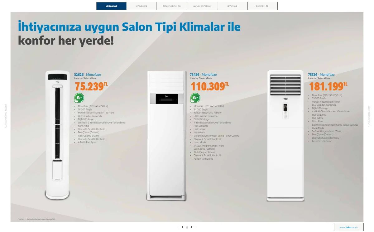1 Ağustos Beko Kataloğu 2026 Sayfa 11