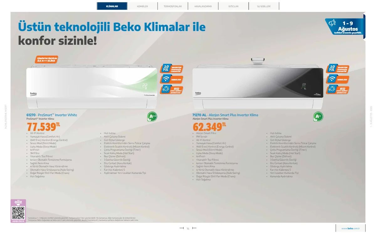 1 Ağustos Beko Kataloğu 2026 Sayfa 14