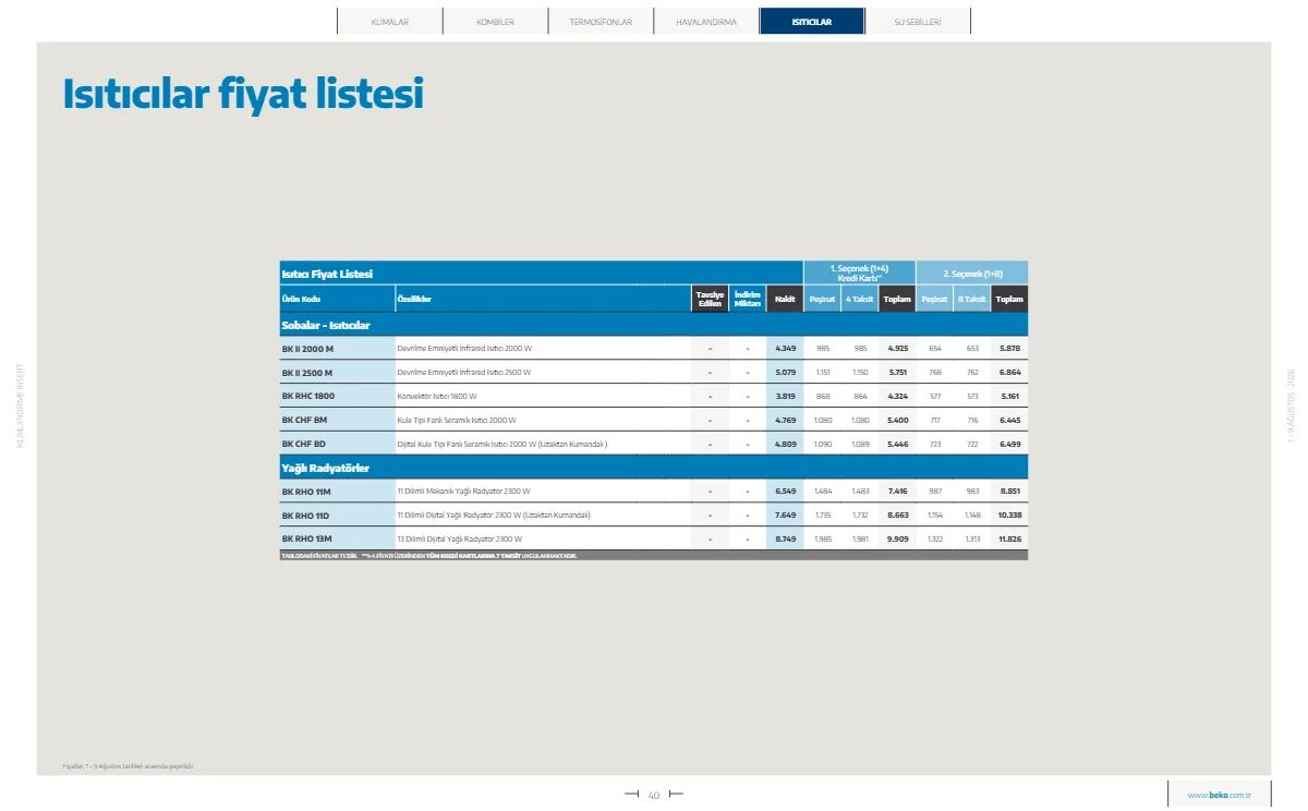 1 Ağustos Beko Kataloğu 2026 Sayfa 40