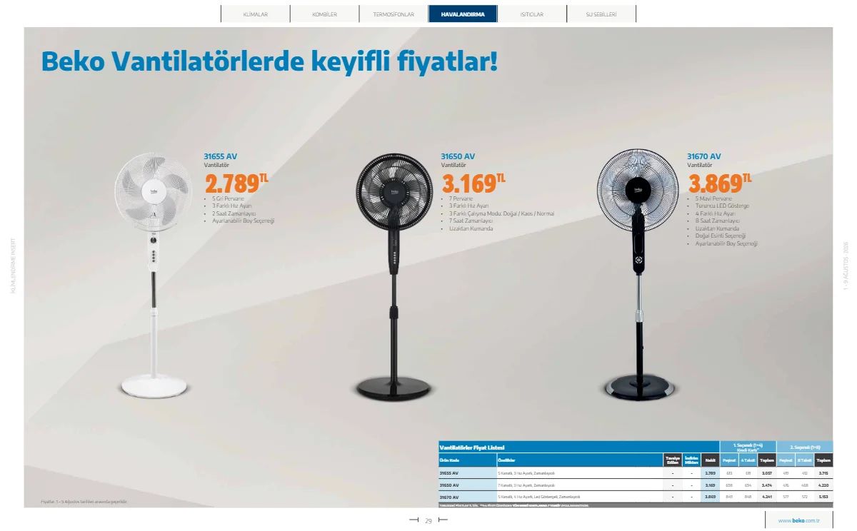 1 Ağustos Beko Kataloğu 2026 Sayfa 29