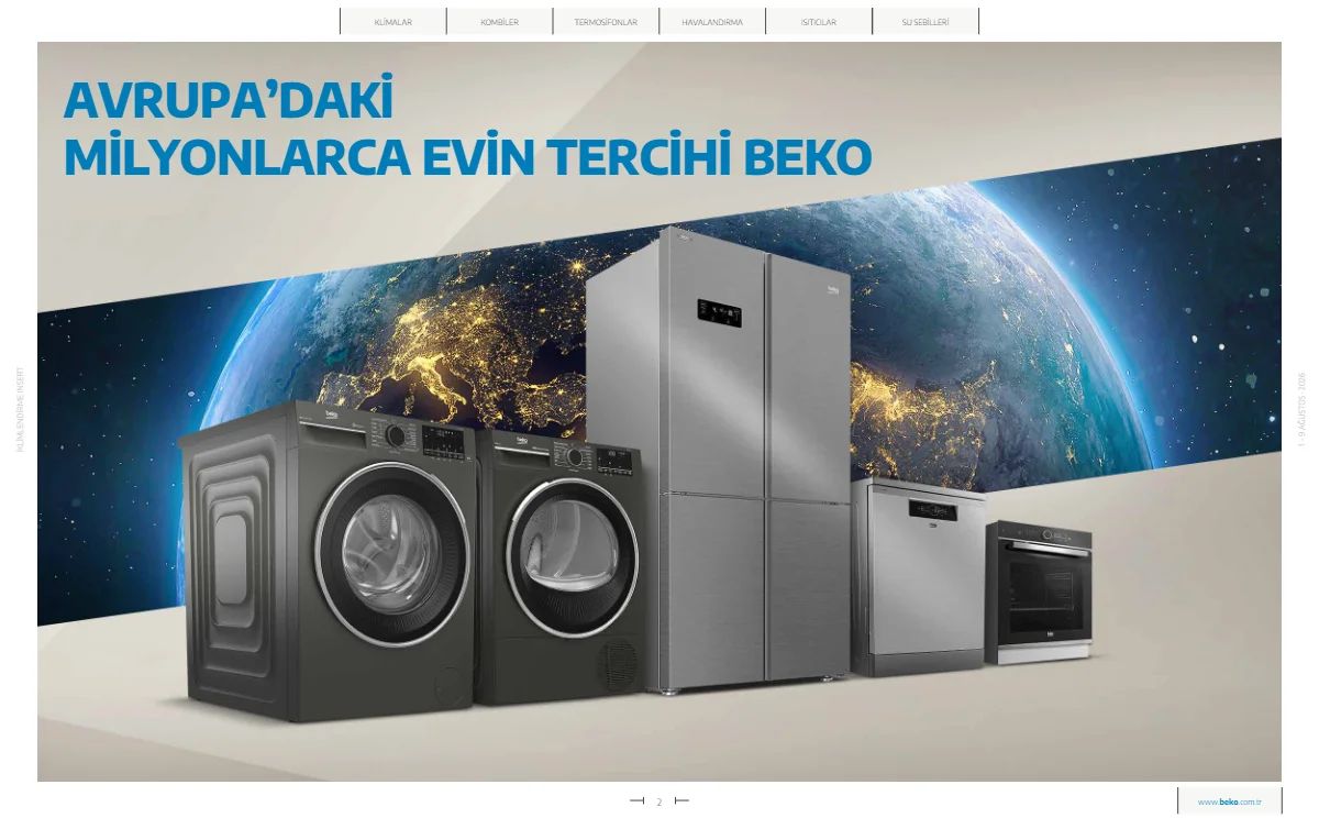 1 Ağustos Beko Kataloğu 2026 Sayfa 2