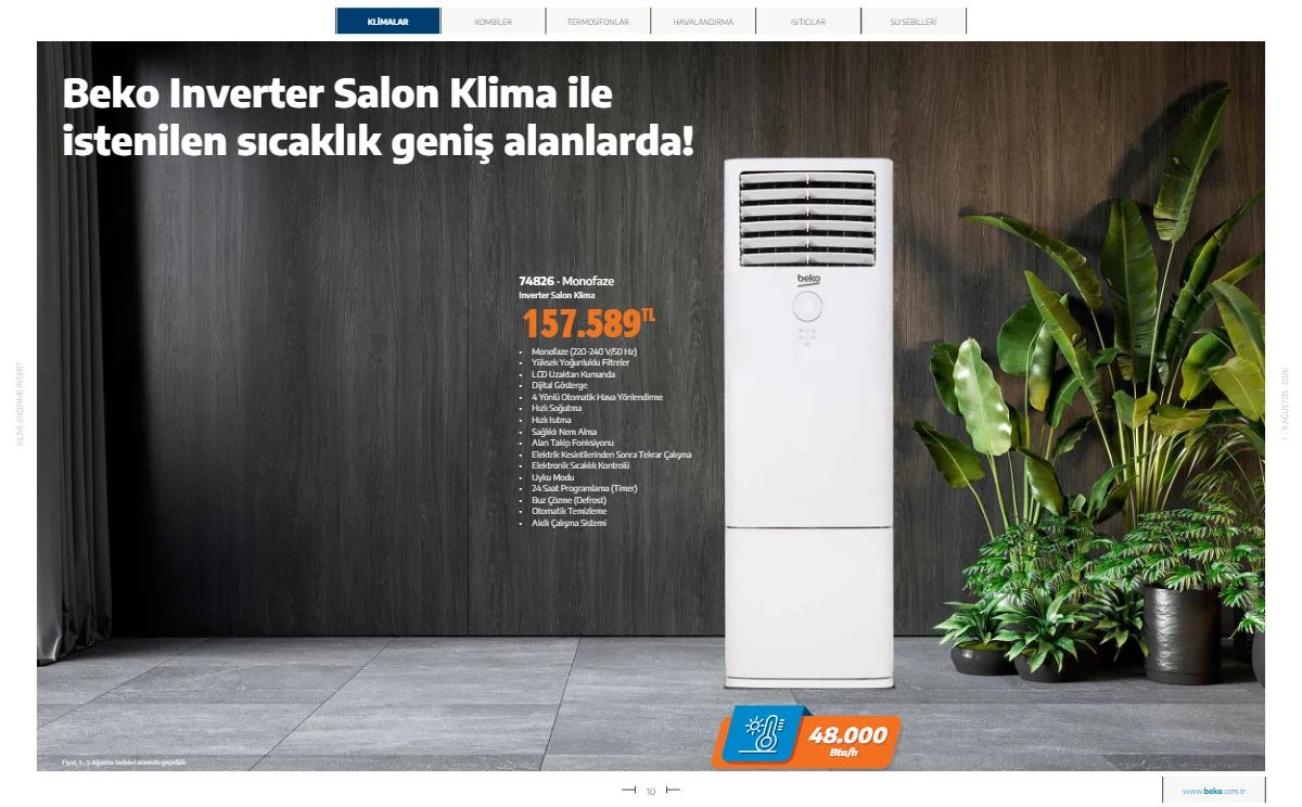 1 Ağustos Beko Kataloğu 2026 Sayfa 10