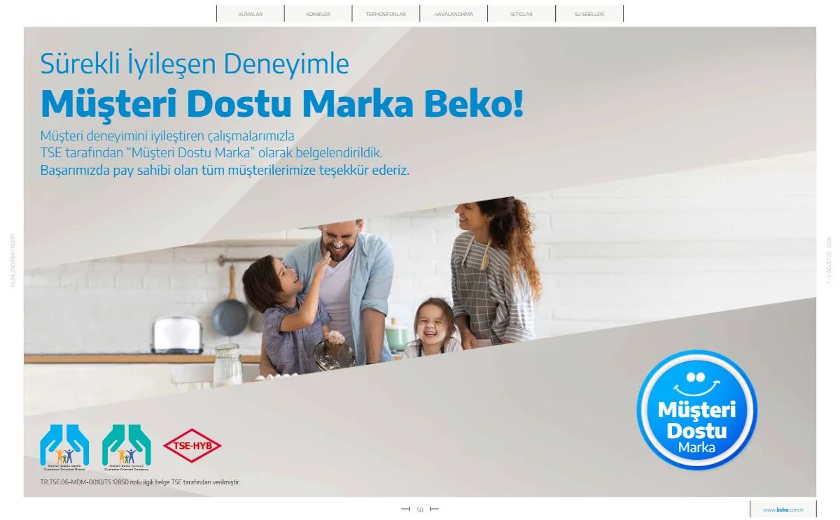 1 Ağustos Beko Kataloğu 2026 Sayfa 50