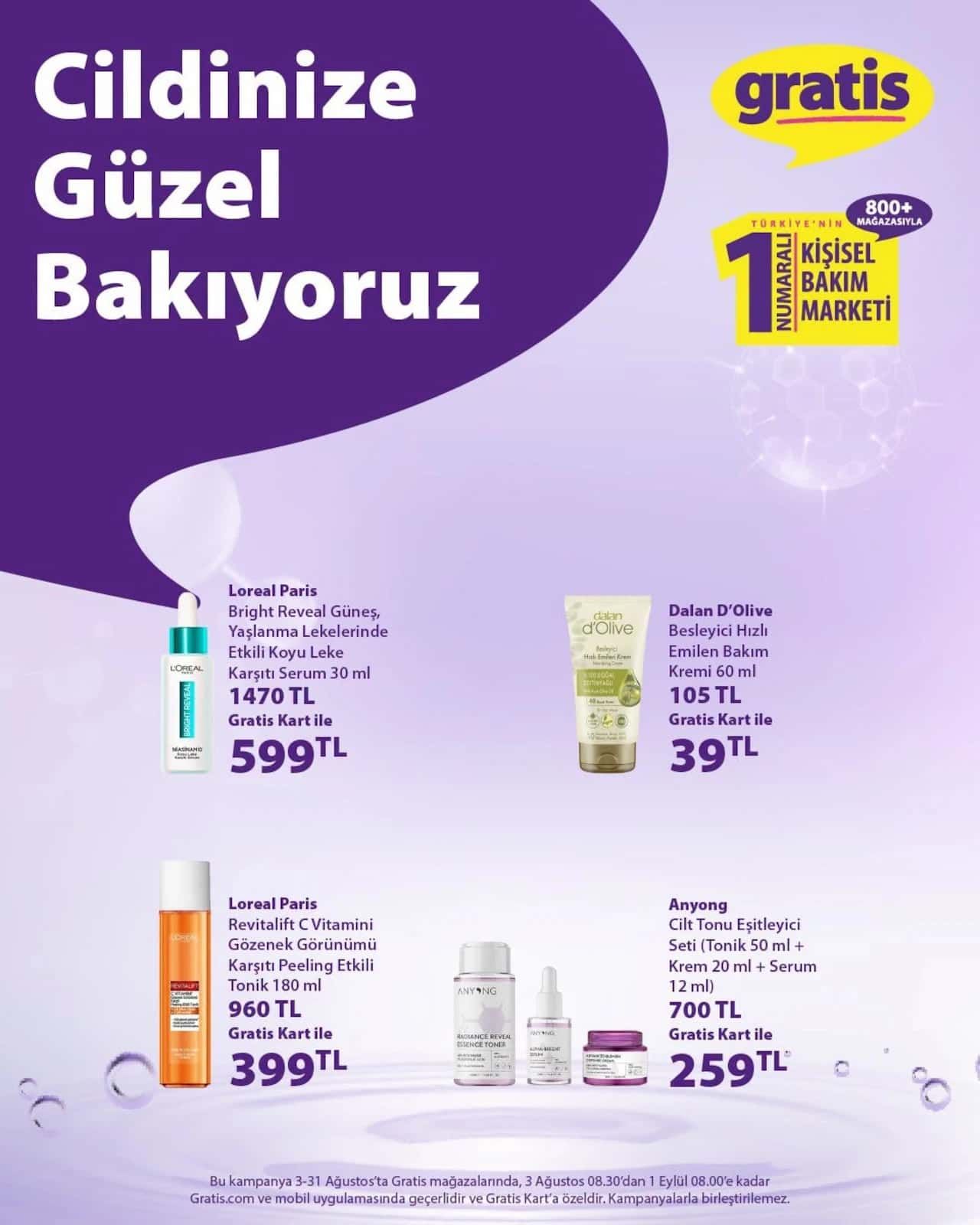 3 Ağustos Gratis Kataloğu 2026 Sayfa 1