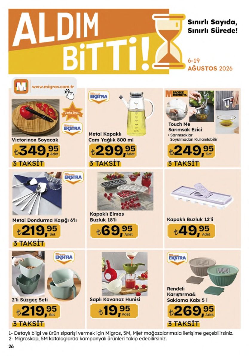 6 Ağustos Migros Kataloğu 2026 Sayfa 137