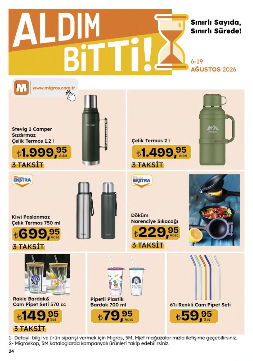 6 Ağustos Migros Kataloğu 2026 Sayfa 24