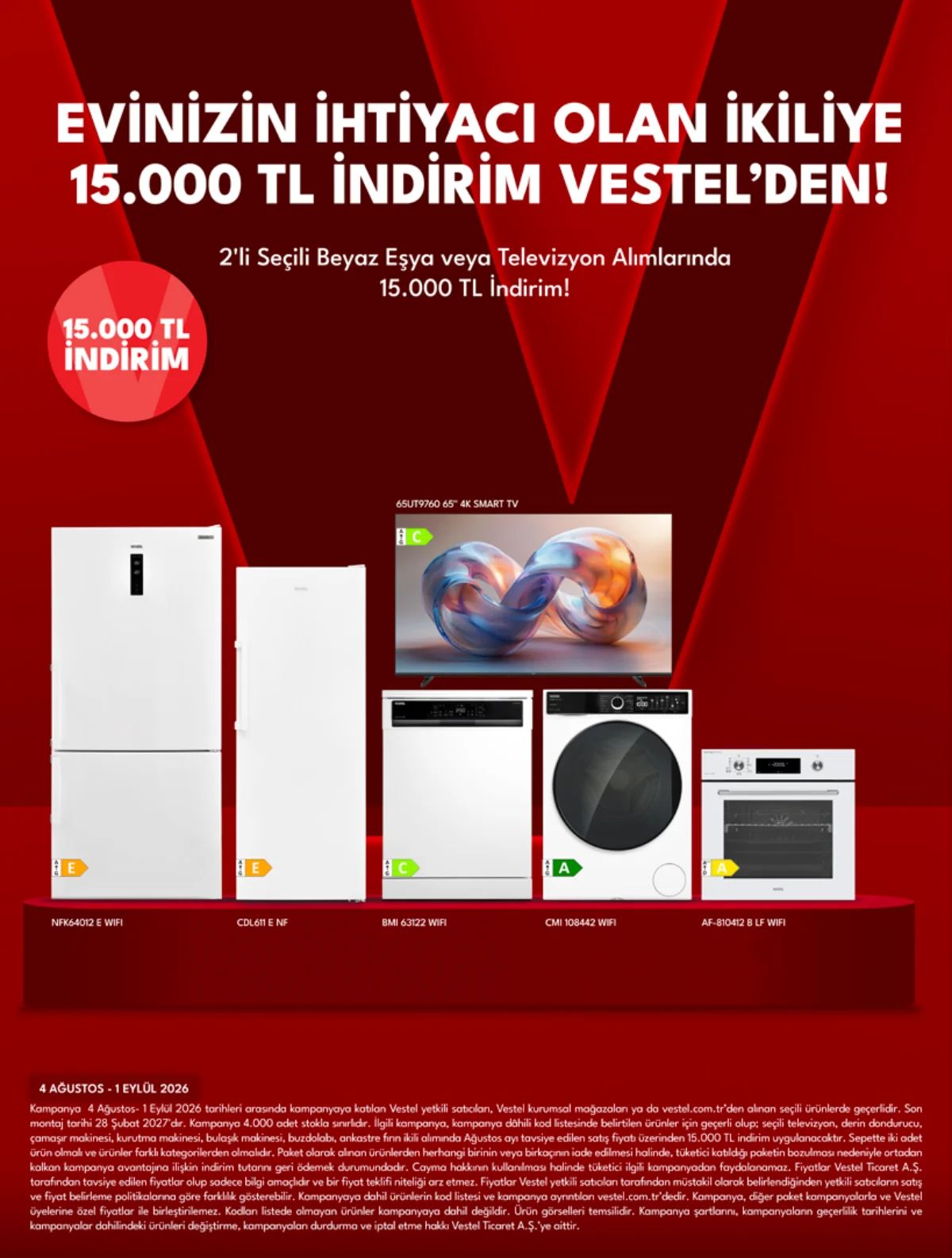 4 Ağustos Vestel Kataloğu 2026 Sayfa 4