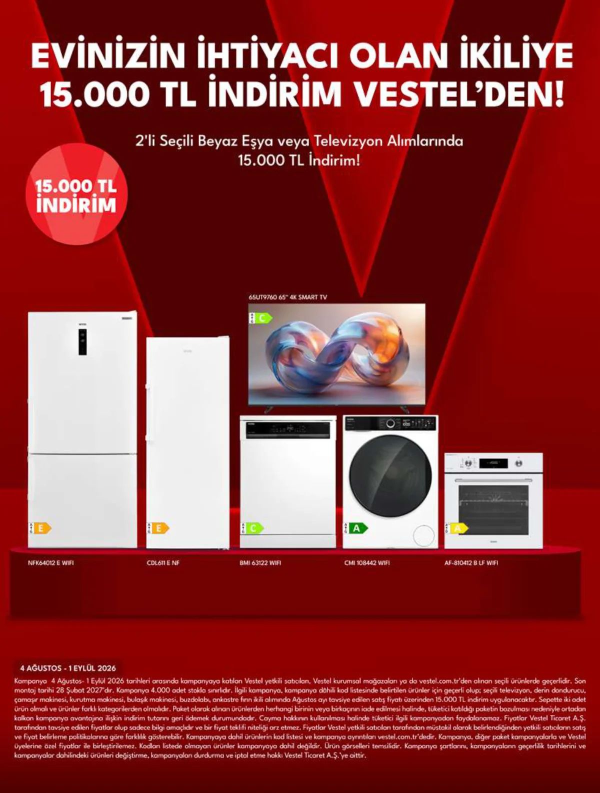 4 Ağustos Vestel Kataloğu 2026 Sayfa 12