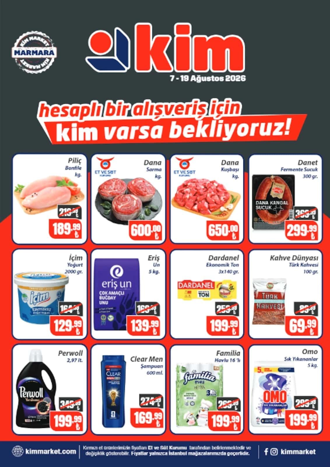 7 Ağustos Kimmarket Kataloğu 2026 Sayfa 1