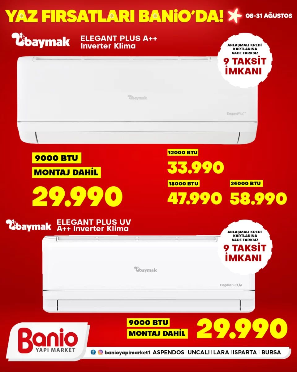 8 Ağustos Banio Yapı Market Kataloğu 2026 Sayfa 3