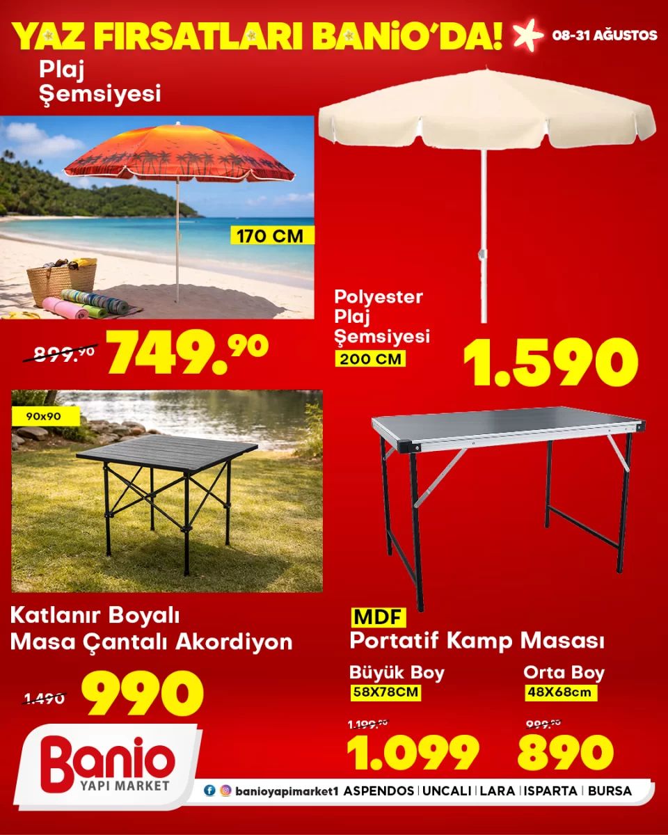 8 Ağustos Banio Yapı Market Kataloğu 2026 Sayfa 19