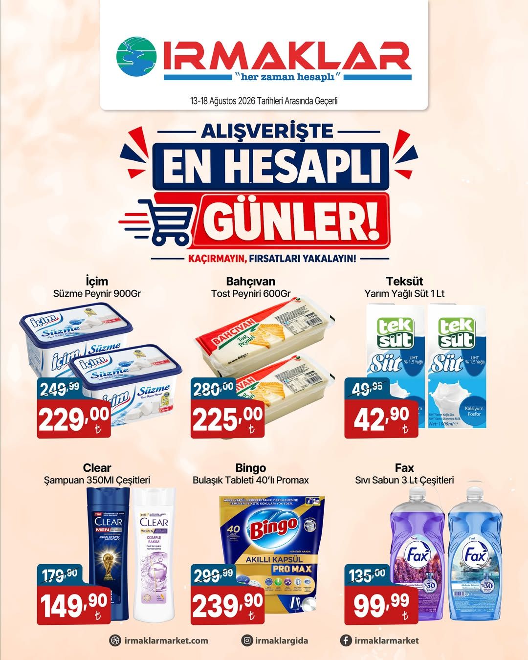 13 Ağustos Irmaklarmarket Kataloğu 2026 Sayfa 1