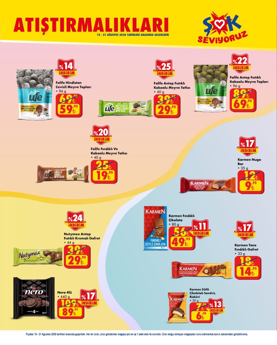 15 Ağustos Şok Market Online Kataloğu 2026 Sayfa 1
