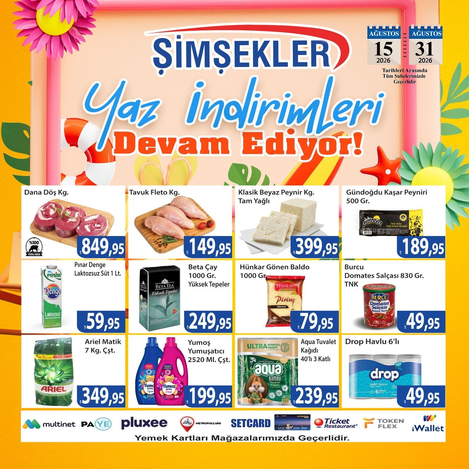 15 Ağustos Simseklerhipermarketleri Kataloğu 2026 Sayfa 1