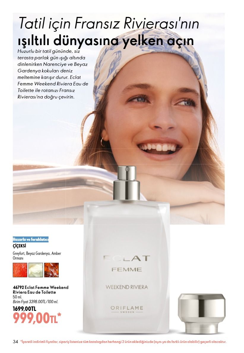1 Eylül Oriflame Kataloğu 2026 Sayfa 34
