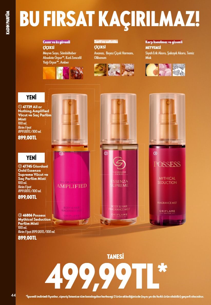 1 Eylül Oriflame Kataloğu 2026 Sayfa 44