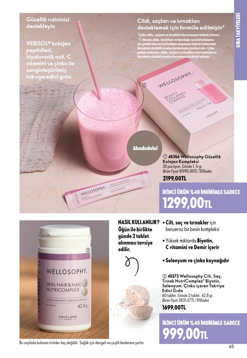 1 Eylül Oriflame Kataloğu 2026 Sayfa 65