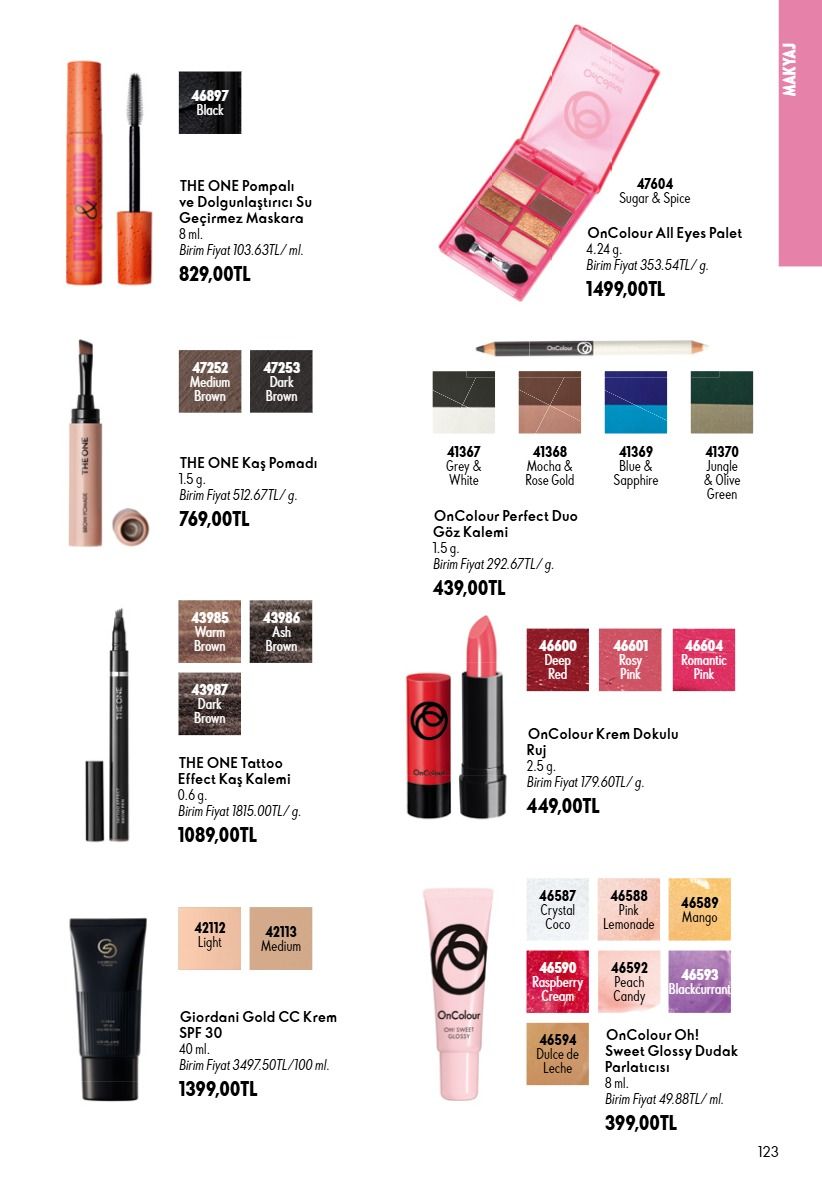 1 Eylül Oriflame Kataloğu 2026 Sayfa 123