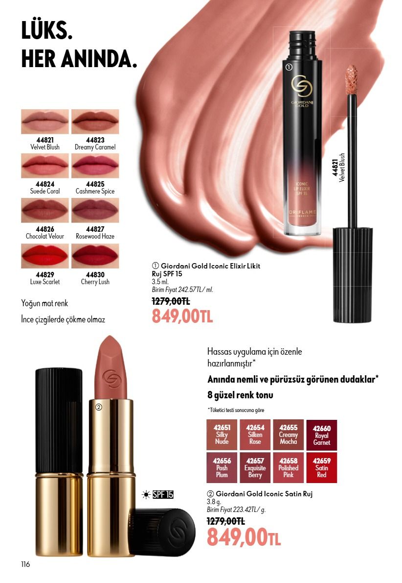 1 Eylül Oriflame Kataloğu 2026 Sayfa 116