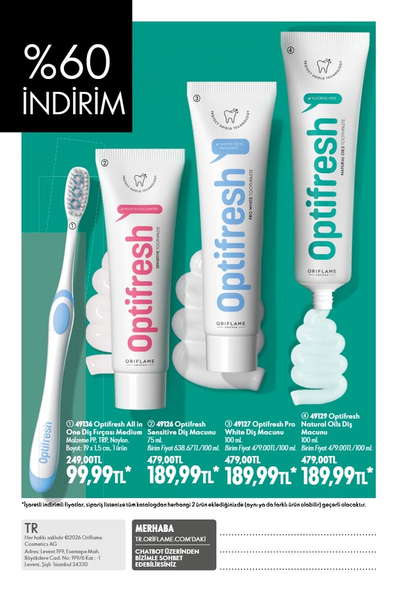 1 Eylül Oriflame Kataloğu 2026 Sayfa 148