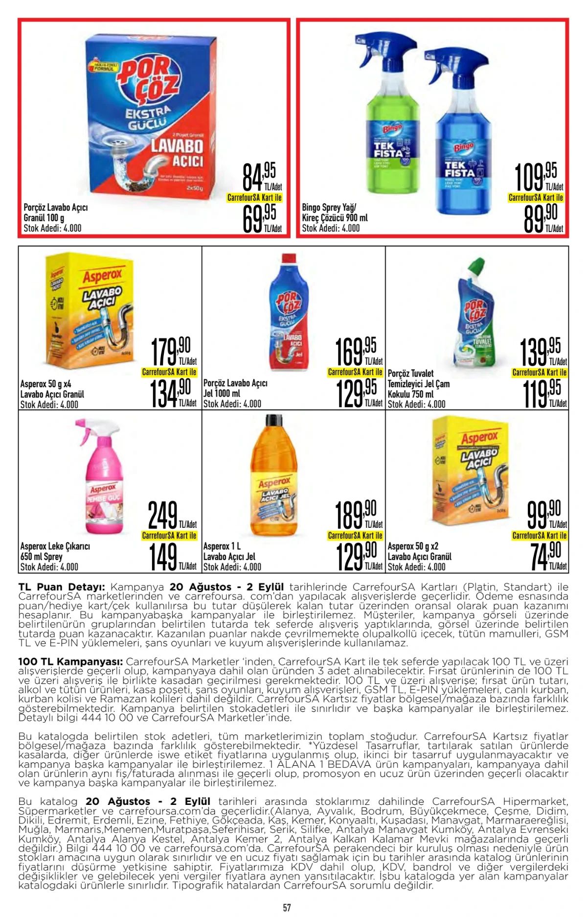 20 Ağustos Carrefoursa Kataloğu 2026 Sayfa 57