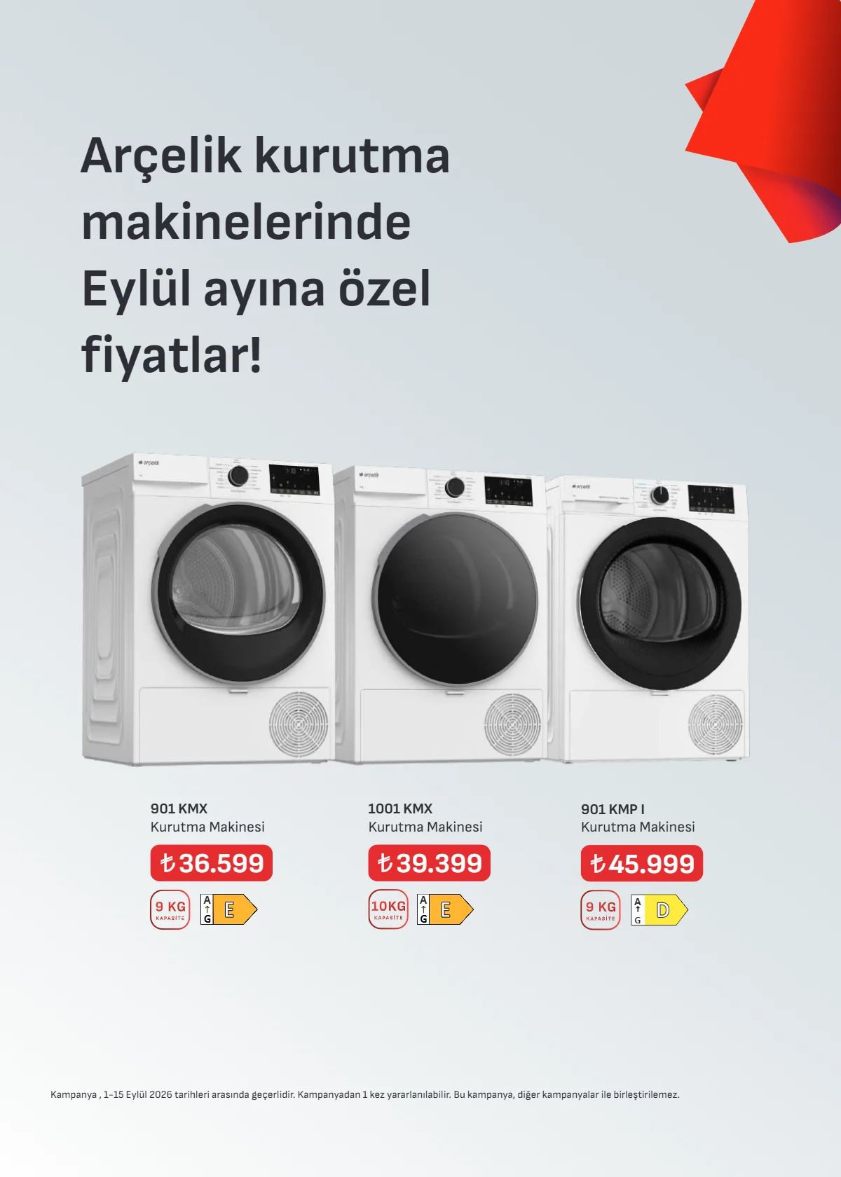 1 Eylül Arçelik Kataloğu 2026 Sayfa 31