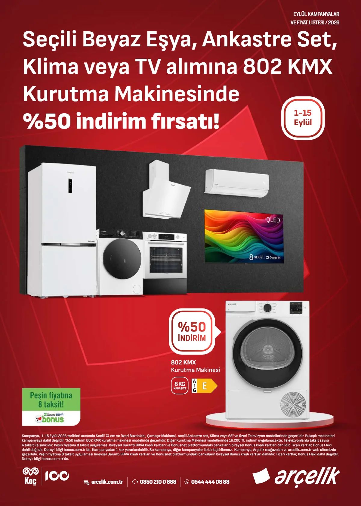 1 Eylül Arçelik Kataloğu 2026 Sayfa 1