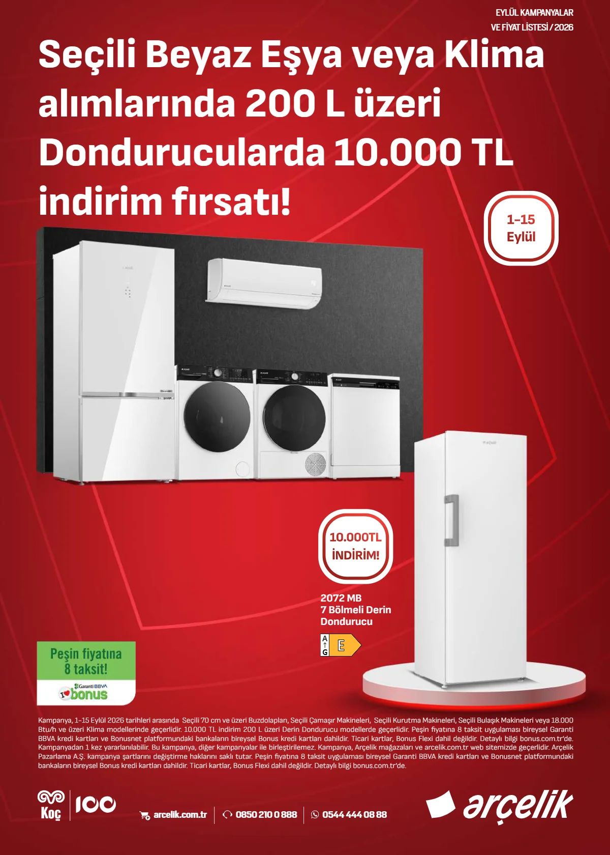 1 Eylül Arçelik Kataloğu 2026 Sayfa 2