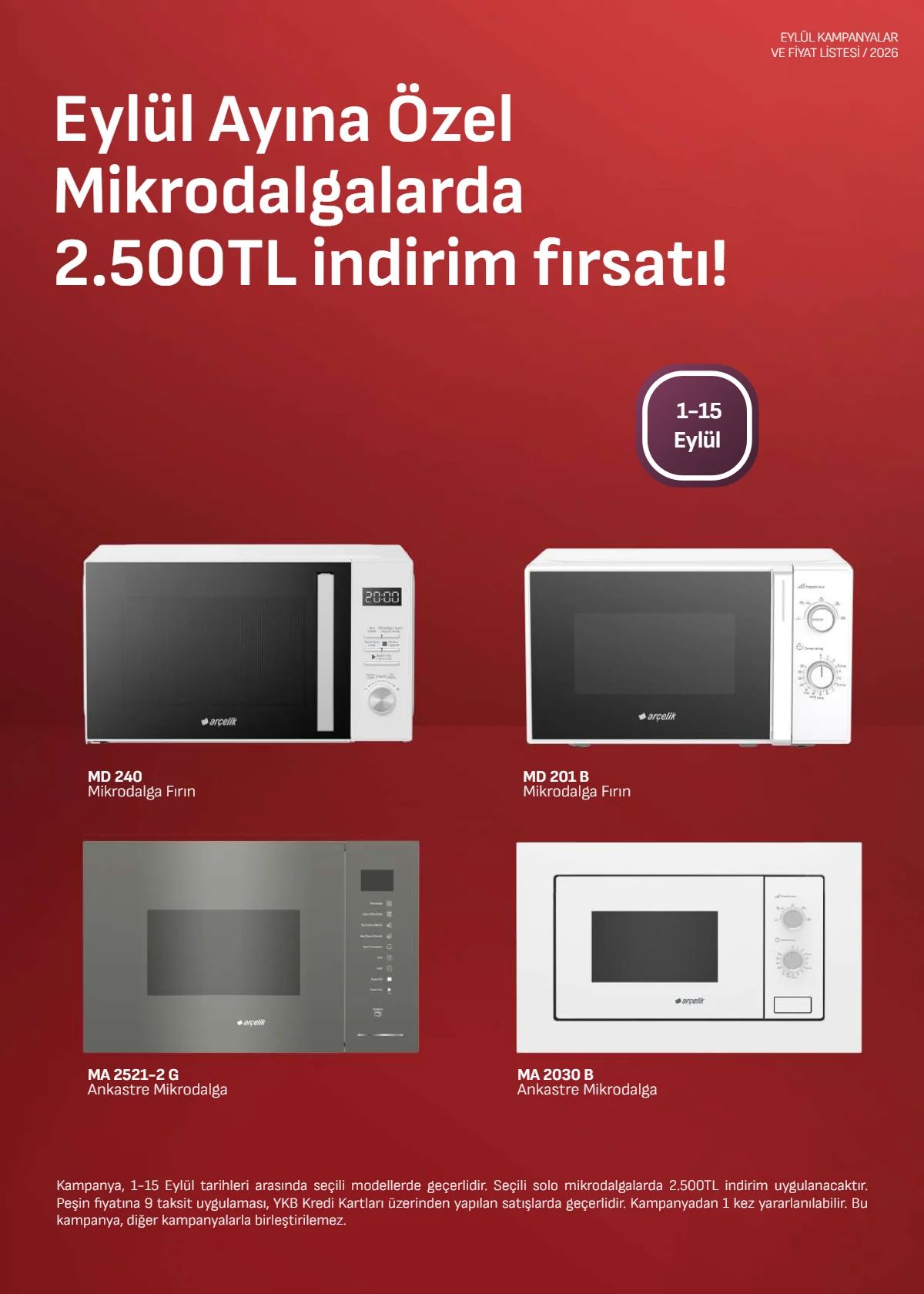 1 Eylül Arçelik Kataloğu 2026 Sayfa 6