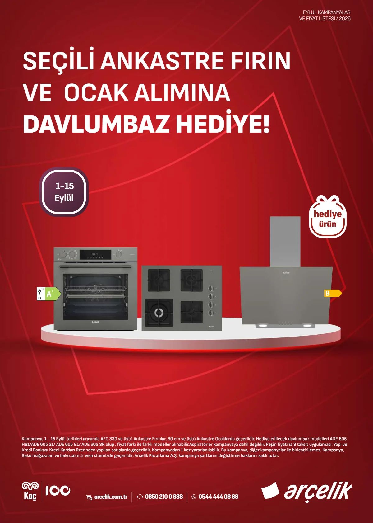 1 Eylül Arçelik Kataloğu 2026 Sayfa 1