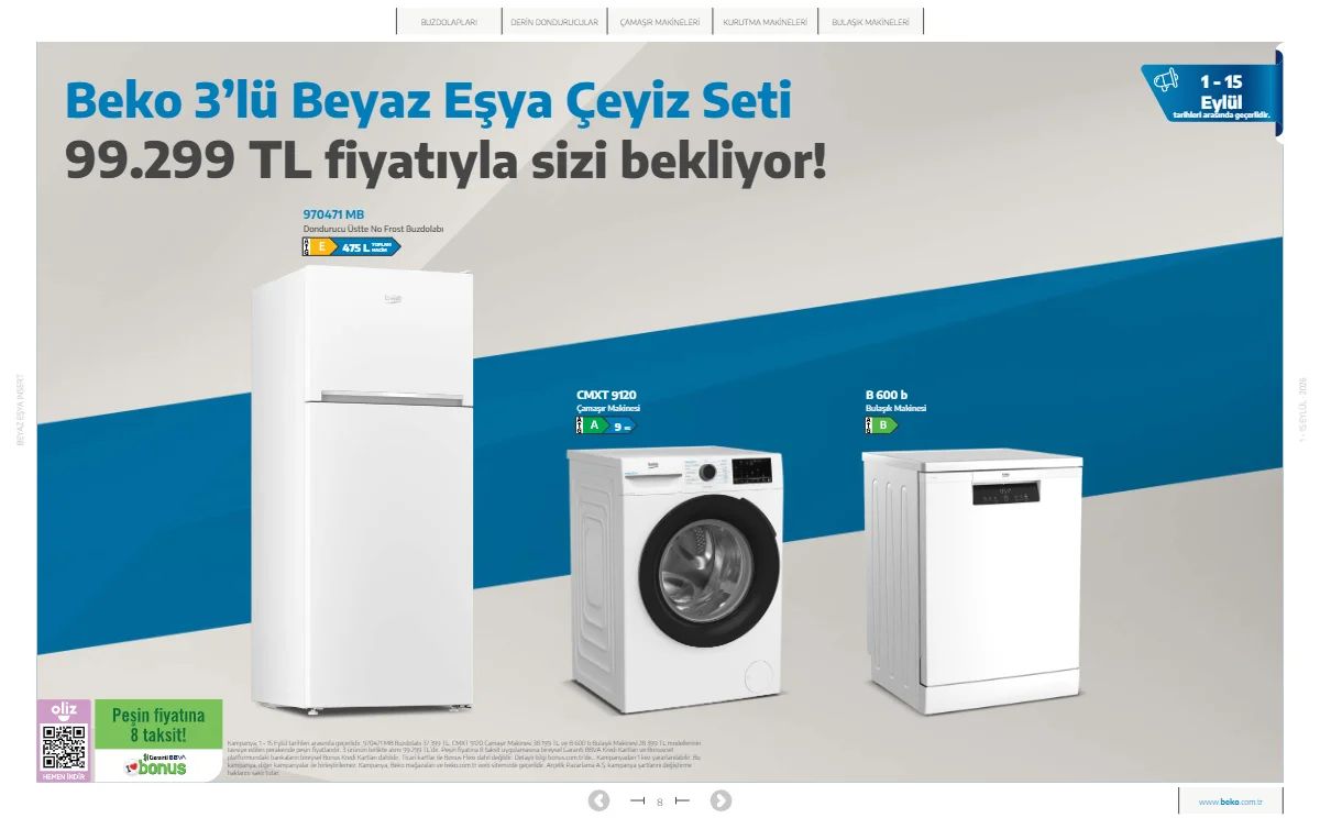 1 Eylül Beko Kataloğu 2026 Sayfa 8