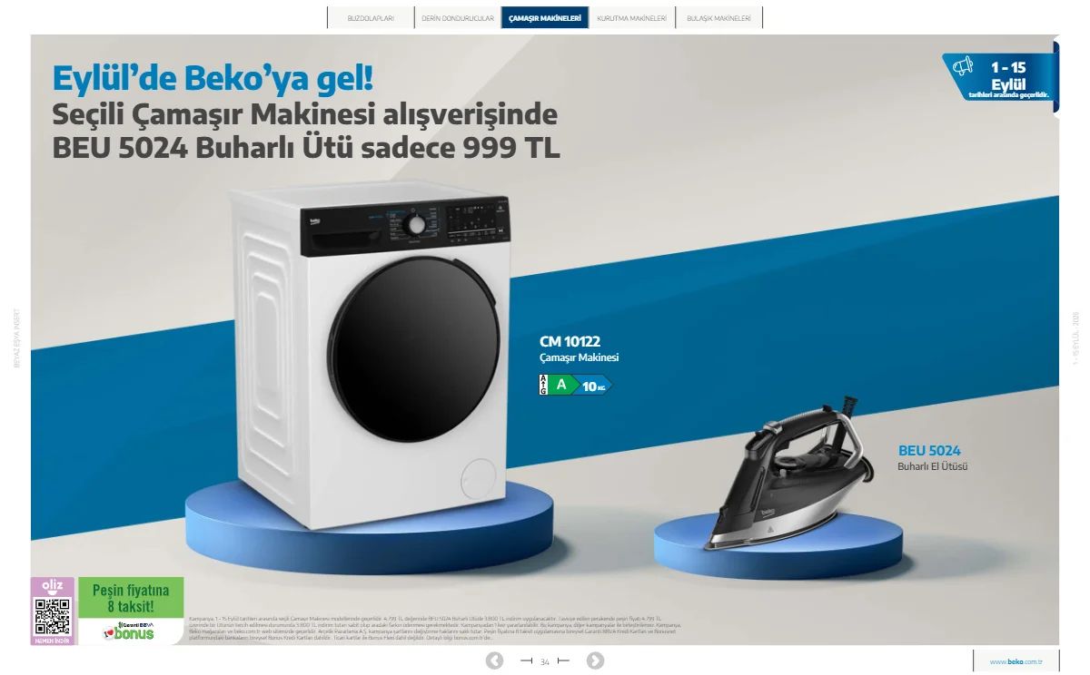 1 Eylül Beko Kataloğu 2026 Sayfa 34