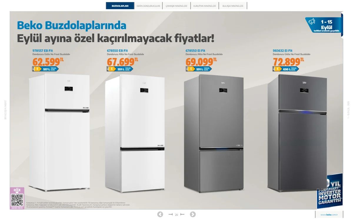 1 Eylül Beko Kataloğu 2026 Sayfa 20