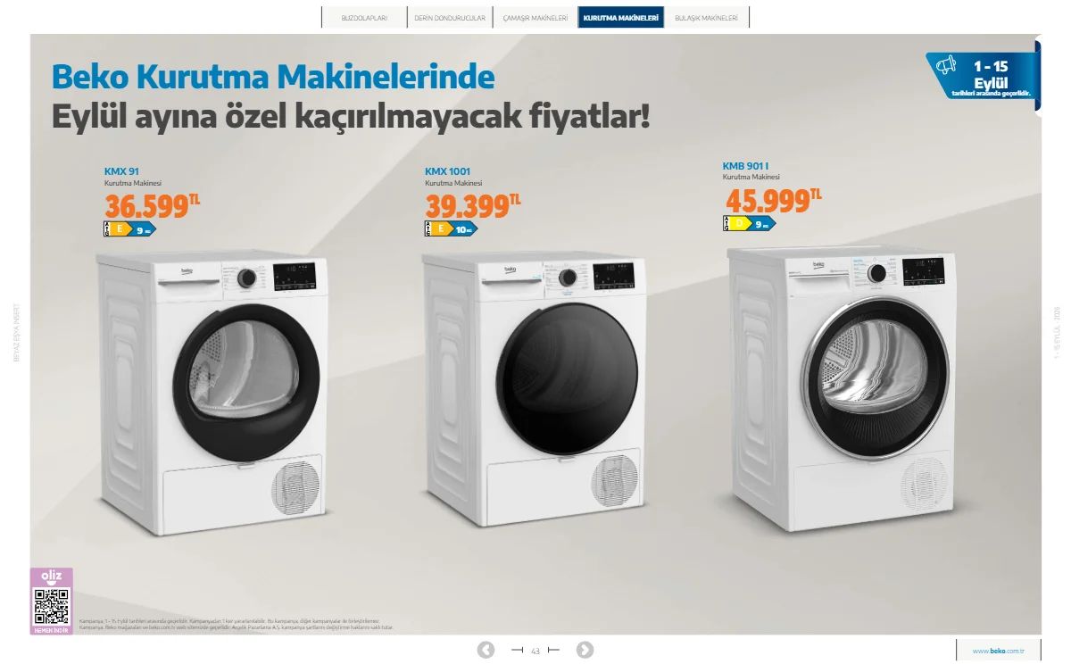 1 Eylül Beko Kataloğu 2026 Sayfa 43