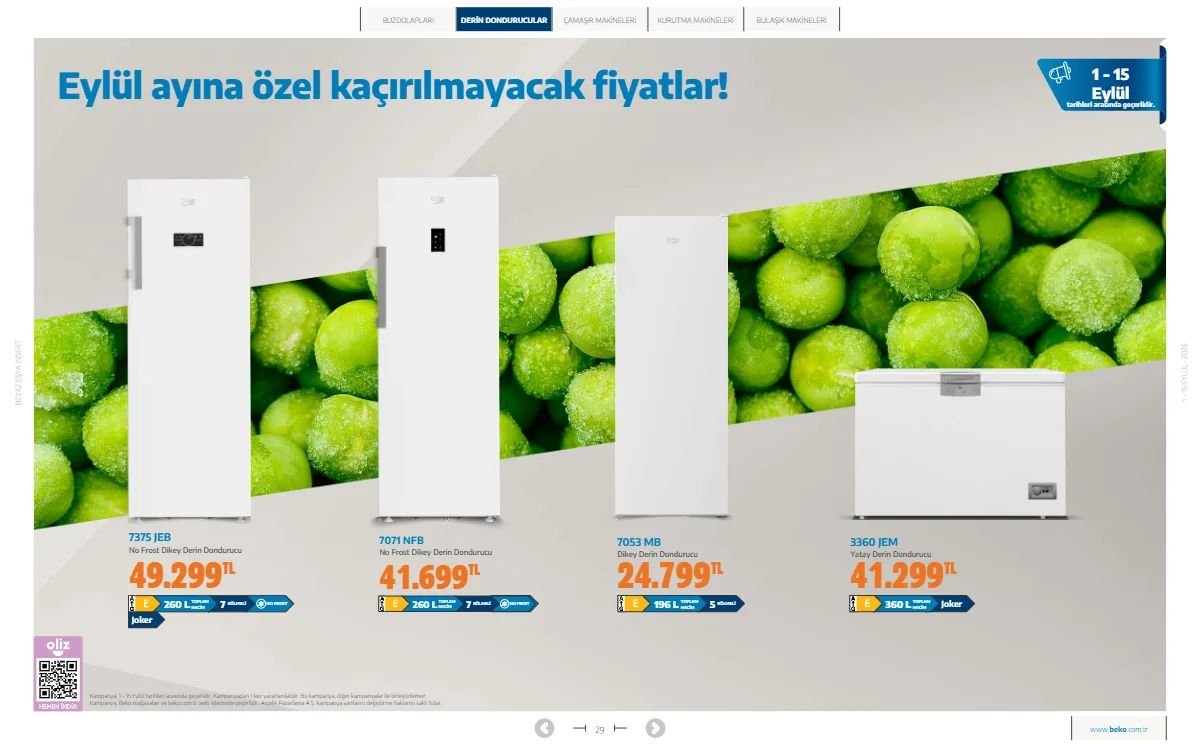 1 Eylül Beko Kataloğu 2026 Sayfa 29
