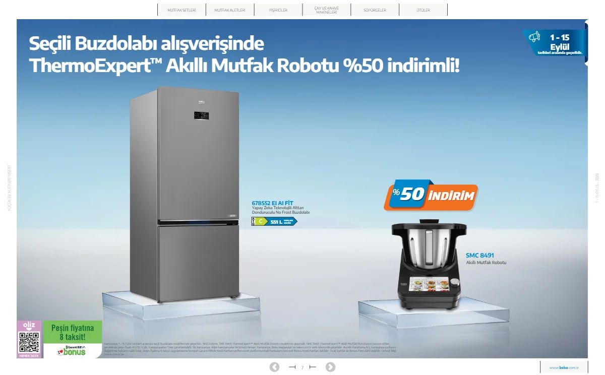 1 Eylül Beko Kataloğu 2026 Sayfa 7