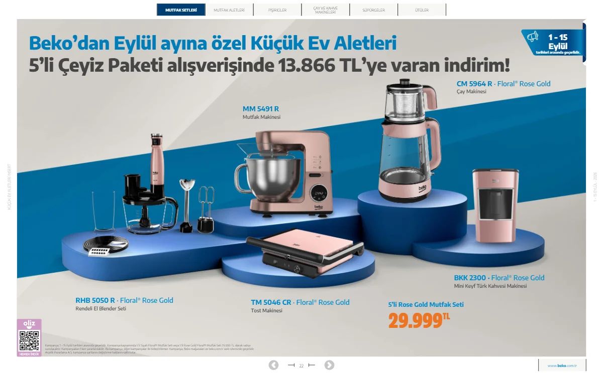 1 Eylül Beko Kataloğu 2026 Sayfa 22