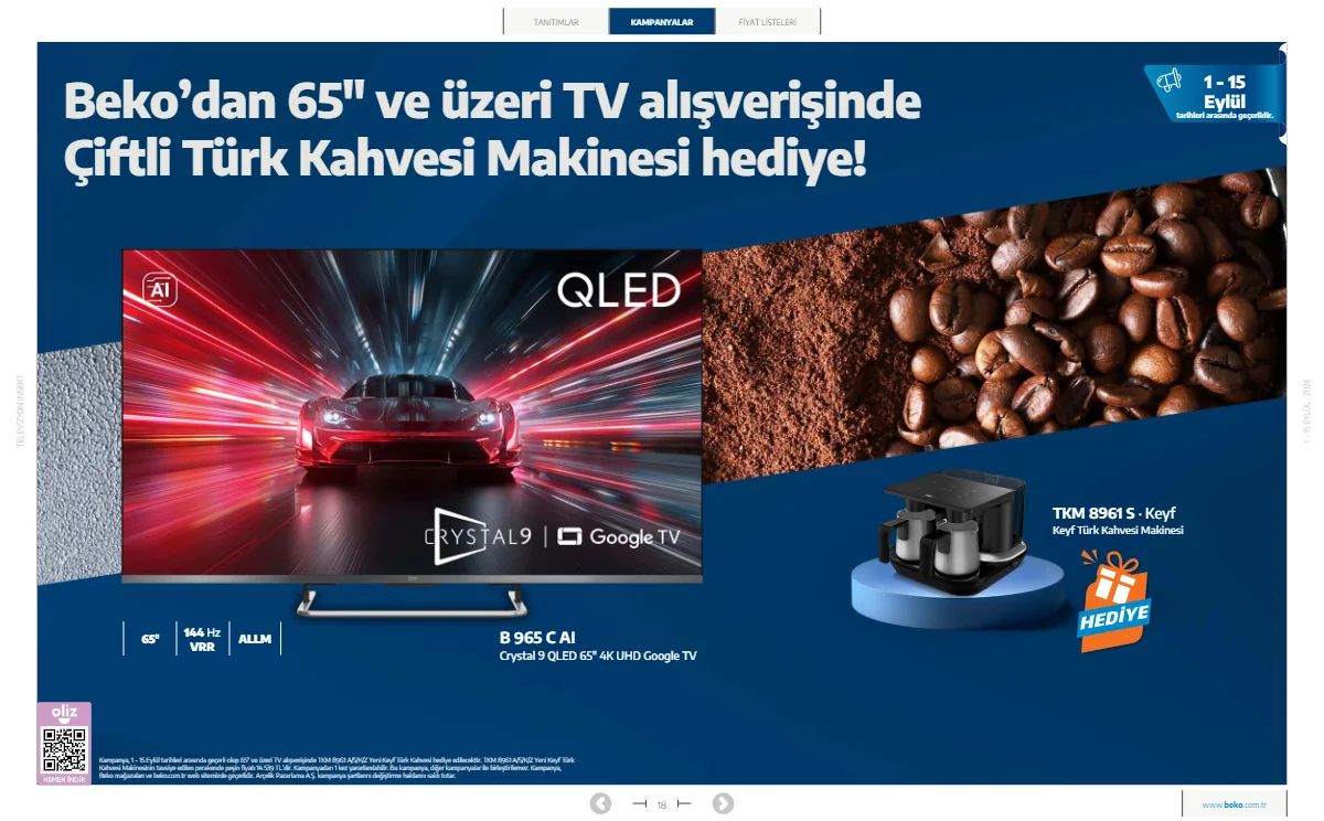 1 Eylül Beko Kataloğu 2026 Sayfa 18