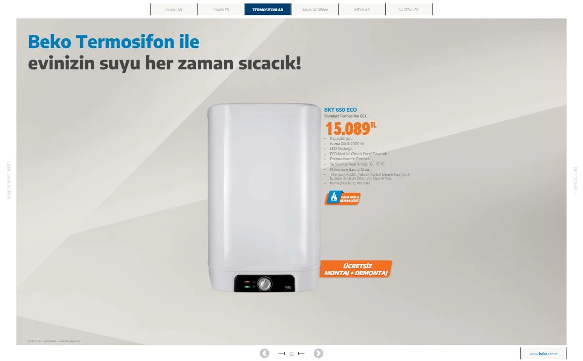 1 Eylül Beko Kataloğu 2026 Sayfa 25