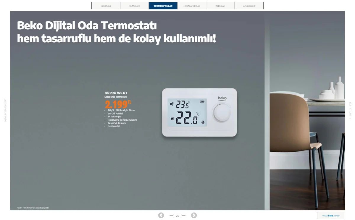 1 Eylül Beko Kataloğu 2026 Sayfa 26